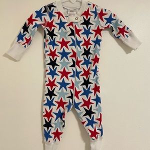 Hanna Andersson red,white and blue star pajamas, 6-9 months